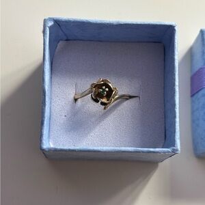 Flower Cluster 10kt Ring Gold